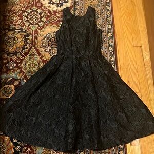 H&M Jacquard Black Sleeveless Dress